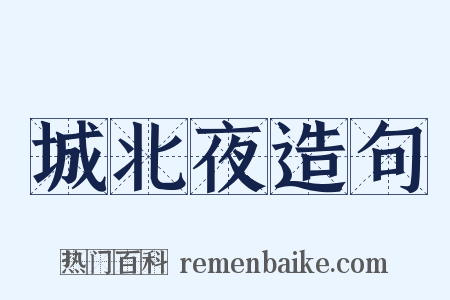 城北夜造句是什么意思的图片